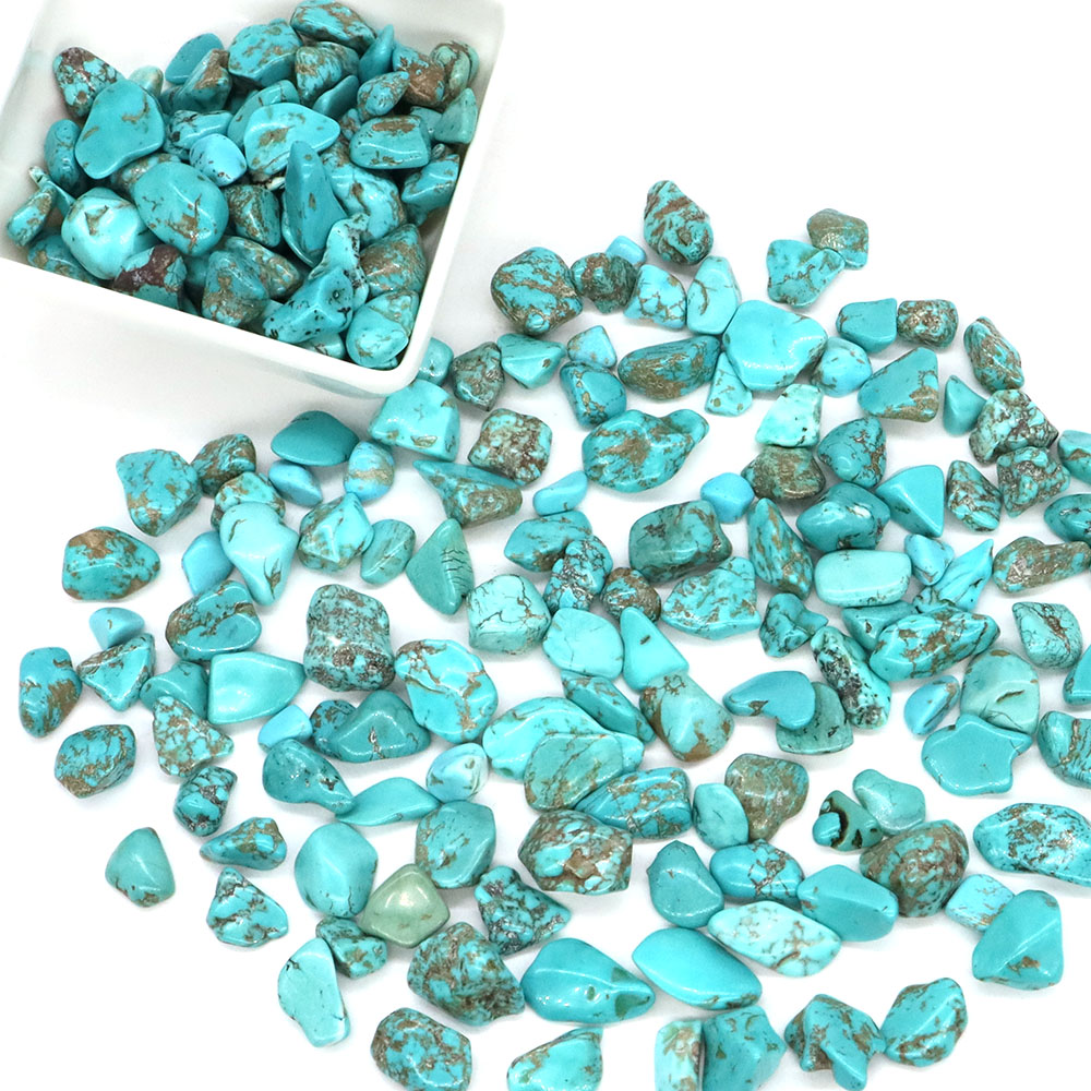 Marine Aquarium Gravel - Blue Turquoise กรวดหินธรรมชาติคริสตัลชิปควอตซ์ Tumbled แร่อัญมณีตัวอย่าง Aquarium