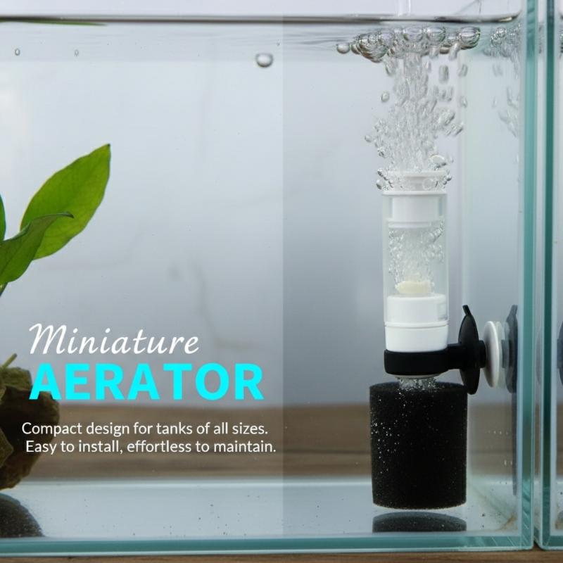 Marine Aquarium Bacteria - ฟิลเตอร์ฟองน้ำสำหรับตู้ปลาแบบใช้ลม พร้อมระบบทำงานเงียบพิเศษและประสิทธิภาพสูง เหมาะสำหรับตู้ปลาขนาดเล็ก เช่น ปลากัด ปลากุ้ง