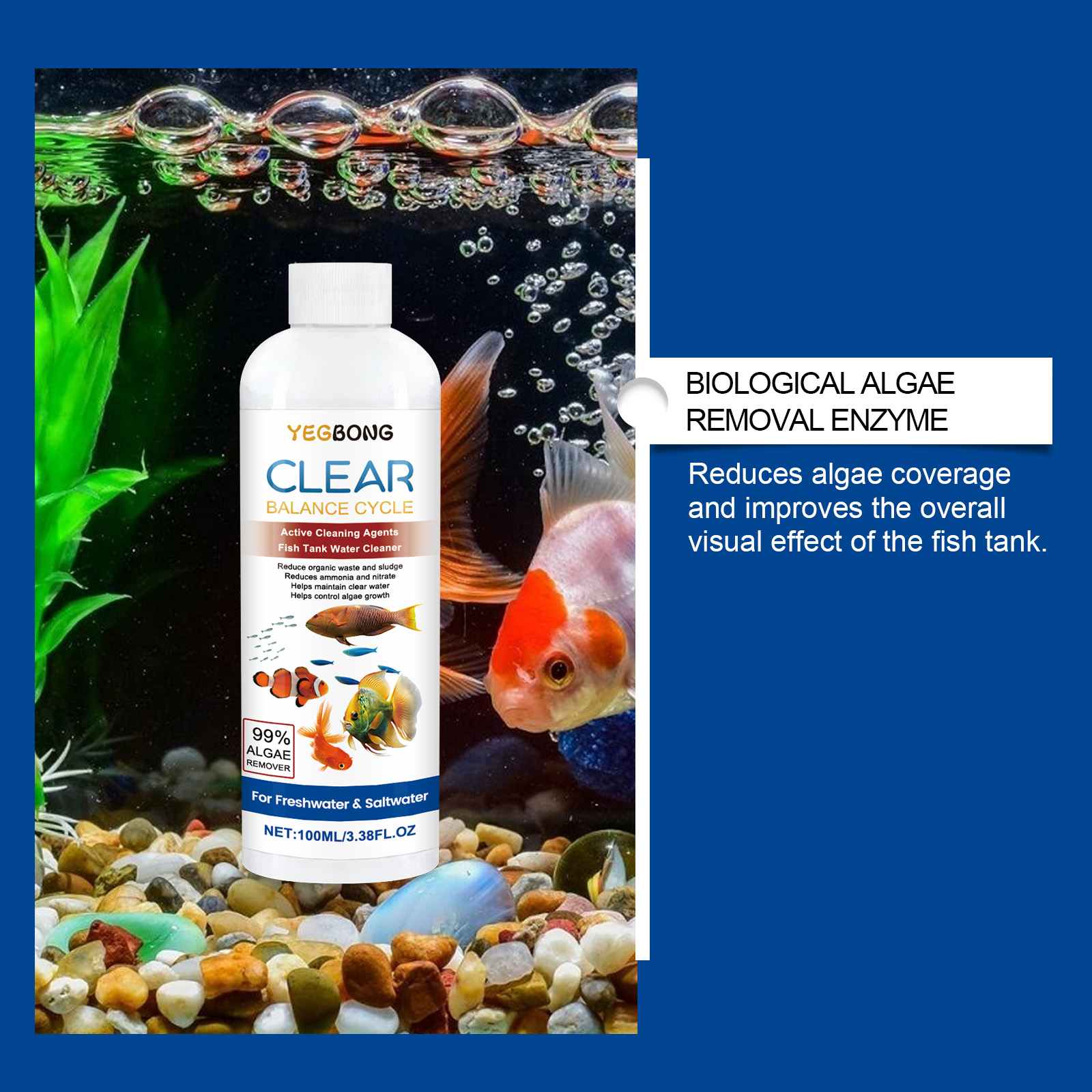 Aquarium Water Clarifier 100ml - Marine Aquarium Bacteria บทวิจารณ์และราคา